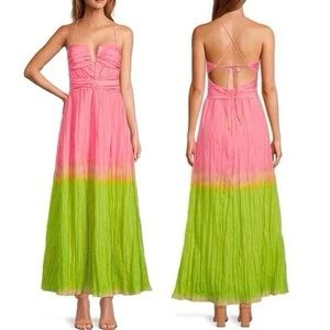 NWT Antonio Melani Seraphina Ombre Sweetheart Neck A Line Maxi Dress size 2